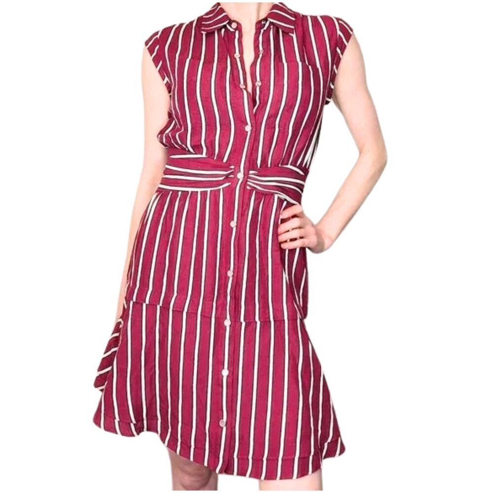 Derek Lam 10 Crosby Cora Striped Shirt Dress Size 00